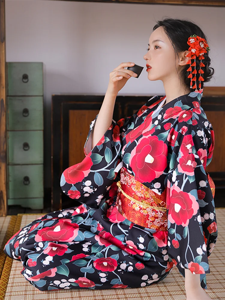 Women'S Formal Traditional Wear - 빈티지 스타일 여성 플로럴 프린트 롱