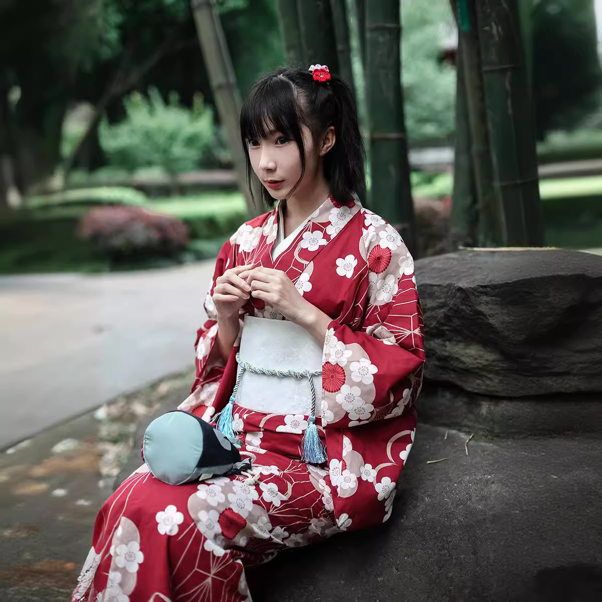 Women'S Formal Traditional Wear - 빨간색 일본 유카타 기모노 여성용 개량형