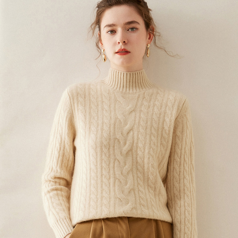 WinvyNee 여성 의류 캐시미어 울 베이지 스웨터  - Cashmere Sweater Formal 리뷰 및 가격