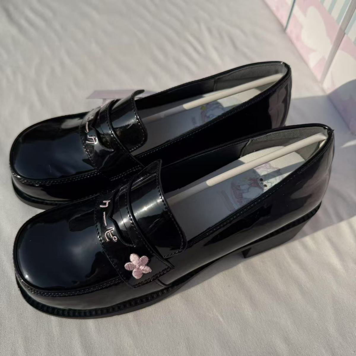 사랑스러운 일본 스타일 여학생 로리타 JK 봉제 신발, - Kitten Heel Women 리뷰 및 가격