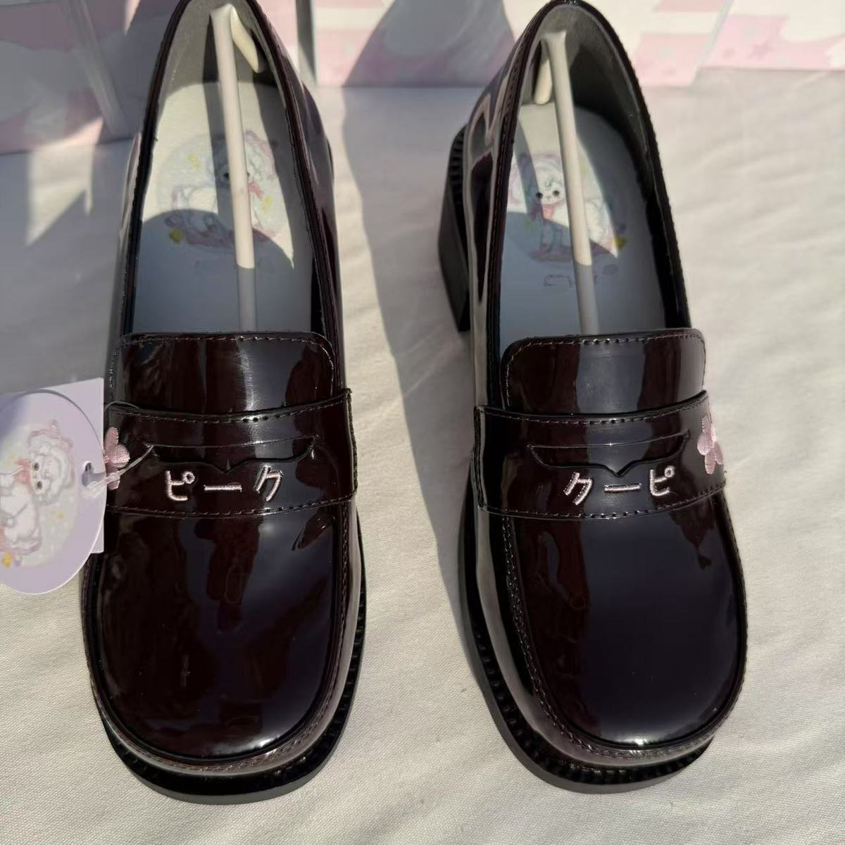 사랑스러운 일본 스타일 여학생 로리타 JK 봉제 신발, - Kitten Heel Women 리뷰 및 가격