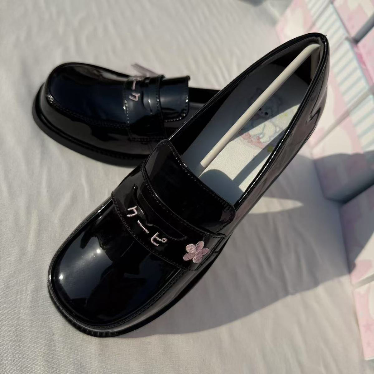 사랑스러운 일본 스타일 여학생 로리타 JK 봉제 신발, - Kitten Heel Women 리뷰 및 가격