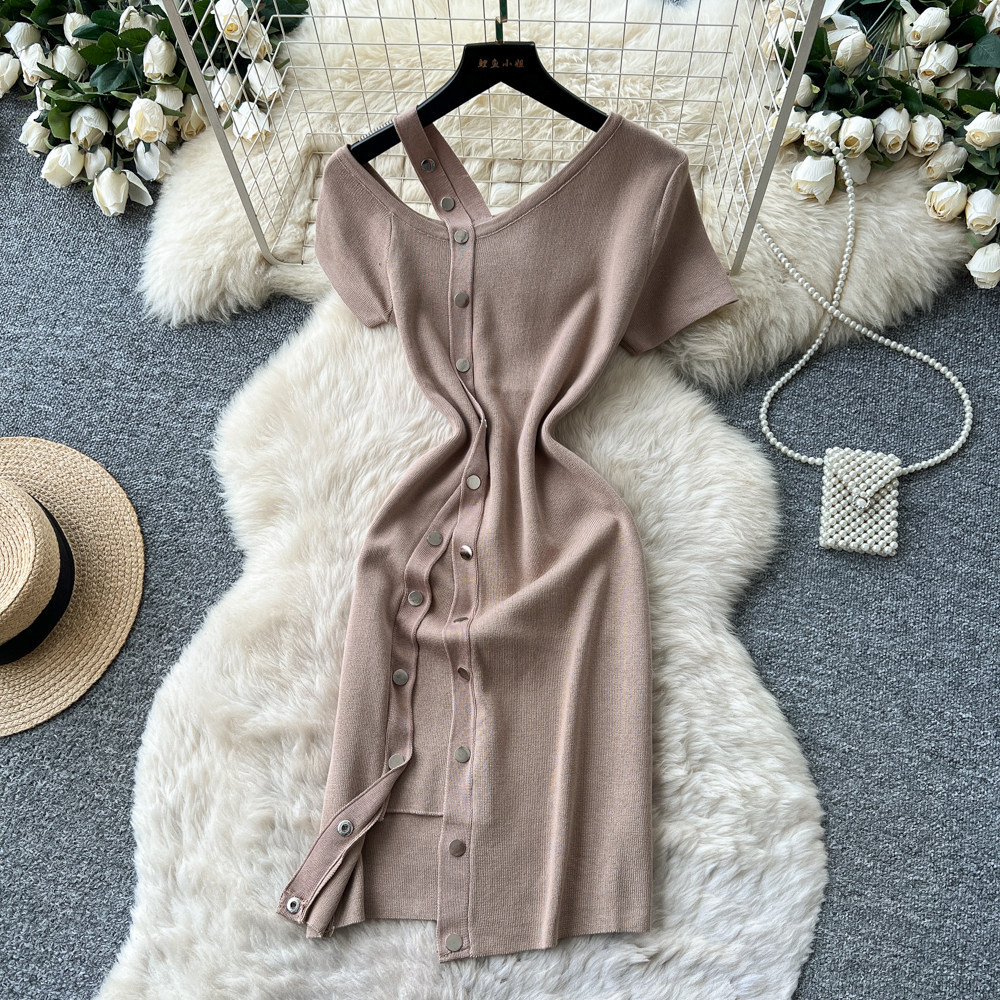 여성 미디 길이 드레스 섹시한 Y2K 스트리트웨어 V넥 - Wrap Dress Work 리뷰 및 가격