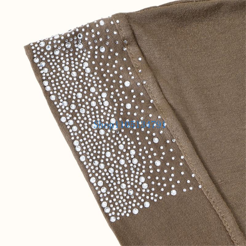 98km 우아한 라인 석 Decors Headscarf - Women Formal Wear Hijab 리뷰 및 가격