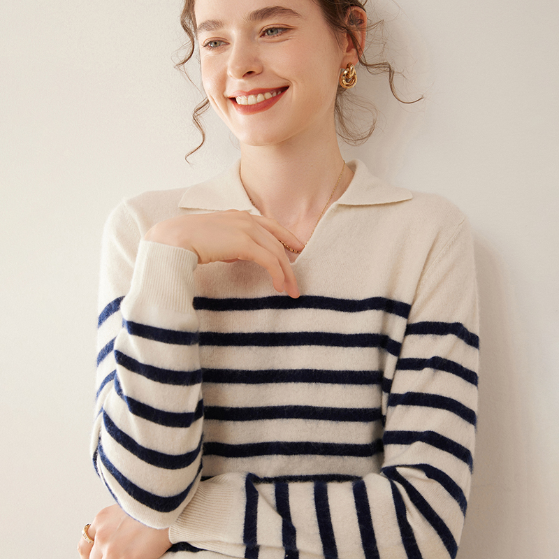 WinvyNee 여성용 캐시미어 울 스트라이프 스웨터  - Cashmere Sweater Formal 리뷰 및 가격