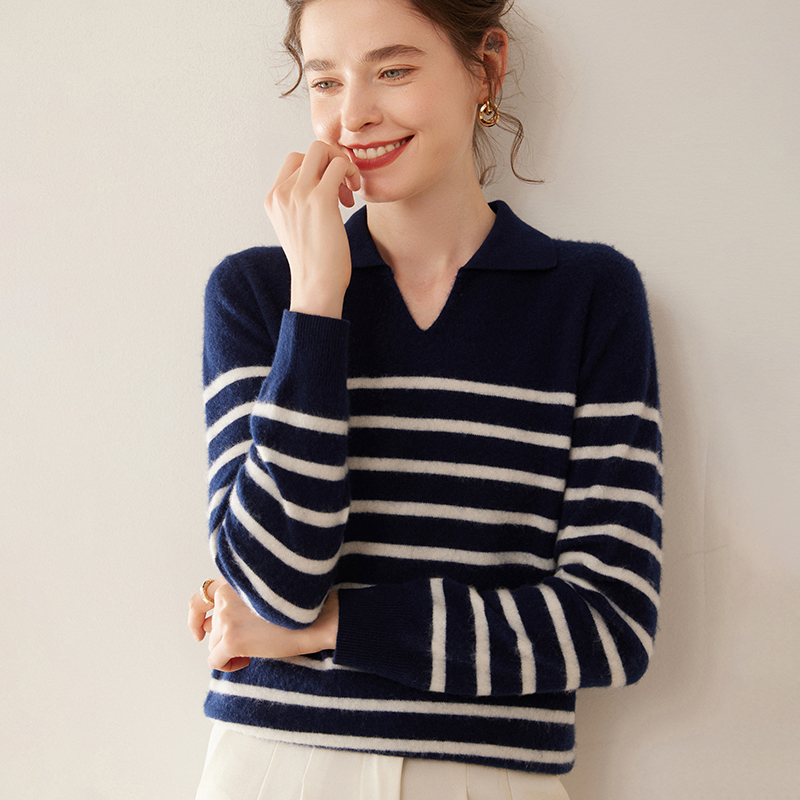 WinvyNee 여성용 캐시미어 울 스트라이프 스웨터  - Cashmere Sweater Formal 리뷰 및 가격