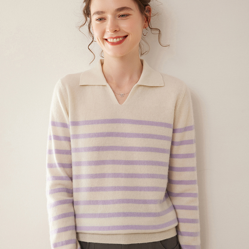 WinvyNee 여성용 캐시미어 울 스트라이프 스웨터  - Cashmere Sweater Formal 리뷰 및 가격