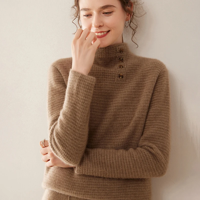 WinvyNee 여성용 캐시미어 울 스웨터 버튼이 있는 - Cashmere Sweater Formal 리뷰 및 가격