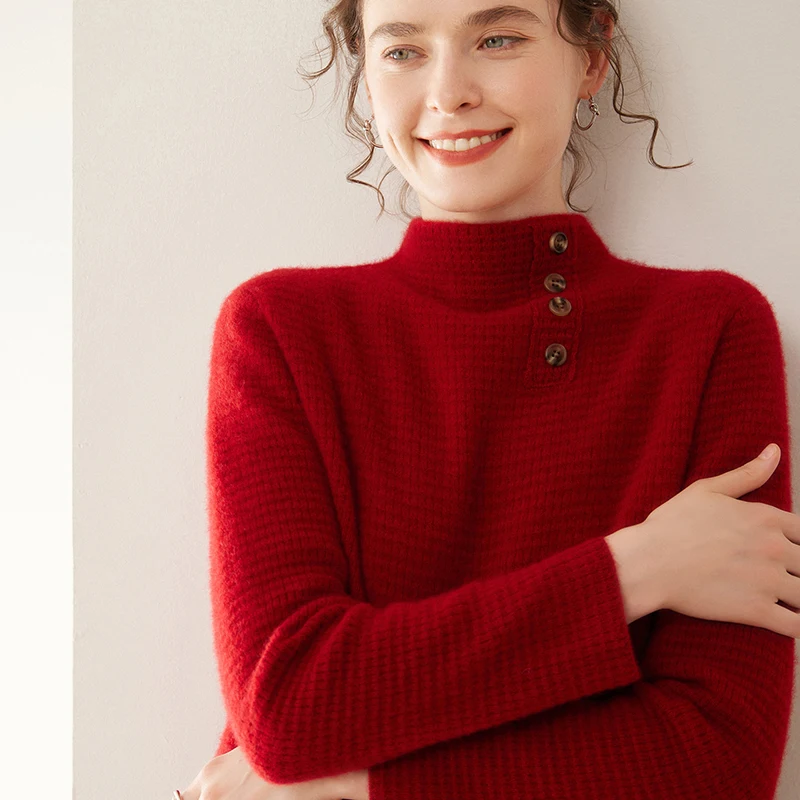 WinvyNee 여성용 캐시미어 울 스웨터 버튼이 있는 - Cashmere Sweater Formal 리뷰 및 가격