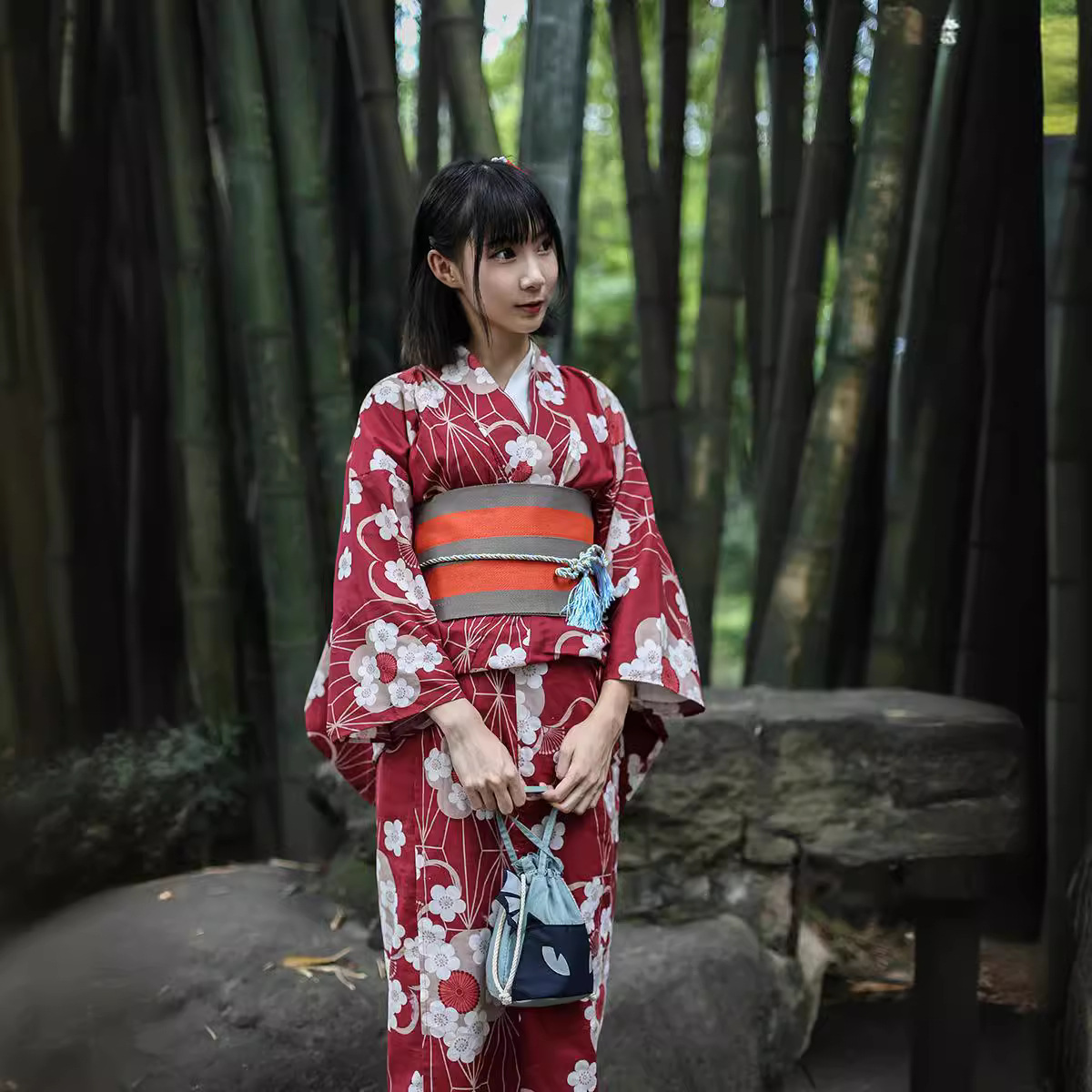 빨간색 일본 유카타 기모노 여성용 개량형 핏 하나파이어 - Women'S Formal Traditional Wear 리뷰 및 가격