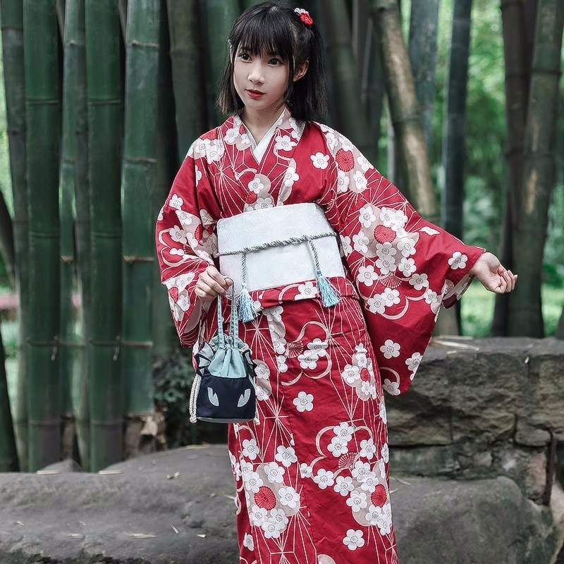 빨간색 일본 유카타 기모노 여성용 개량형 핏 하나파이어 - Women'S Formal Traditional Wear 리뷰 및 가격