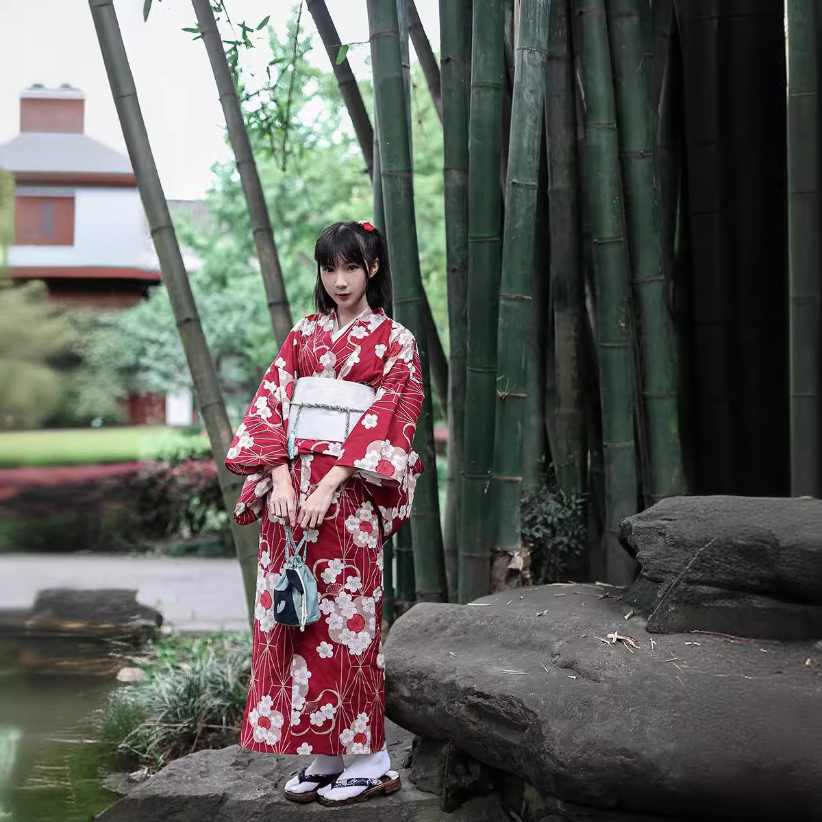 빨간색 일본 유카타 기모노 여성용 개량형 핏 하나파이어 - Women'S Formal Traditional Wear 리뷰 및 가격