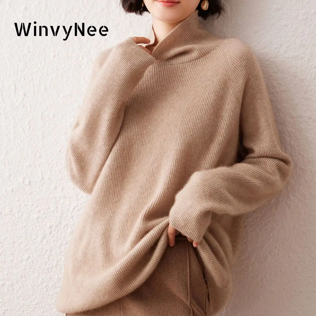 WinvyNee 캐시미어 스웨터 여성 긴 소매 터틀넥  - Cashmere Sweater Formal 리뷰 및 가격
