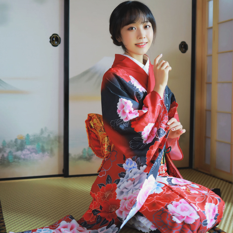 여성용 일본식 기모노 정장 프린트 무늬가 있는 흔들림  - Women'S Formal Traditional Wear 리뷰 및 가격