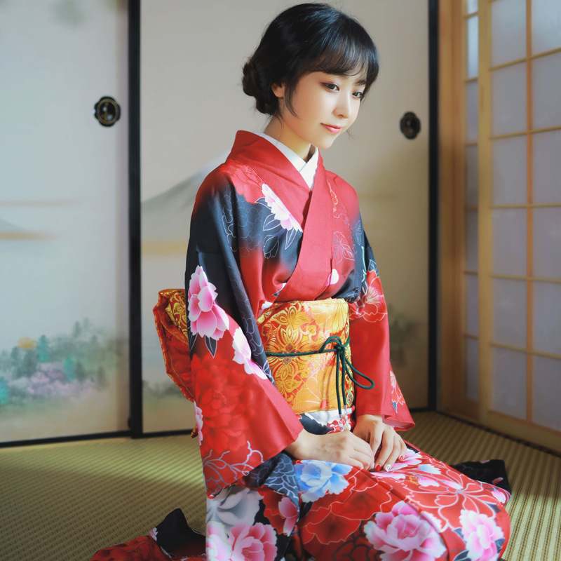 여성용 일본식 기모노 정장 프린트 무늬가 있는 흔들림  - Women'S Formal Traditional Wear 리뷰 및 가격