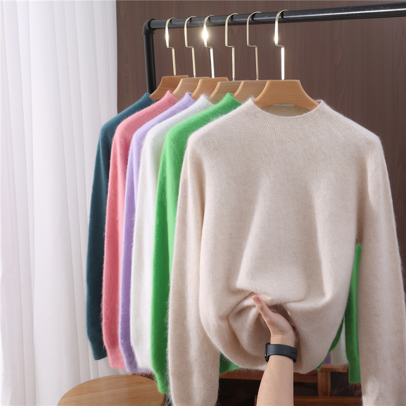 기본 여성 의류 가을 겨울 스웨터 풀오버 100% 밍크 - Cashmere Sweater Formal 리뷰 및 가격