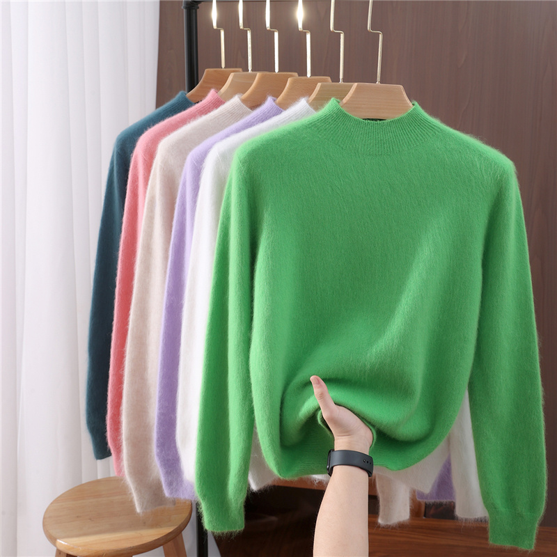 기본 여성 의류 가을 겨울 스웨터 풀오버 100% 밍크 - Cashmere Sweater Formal 리뷰 및 가격