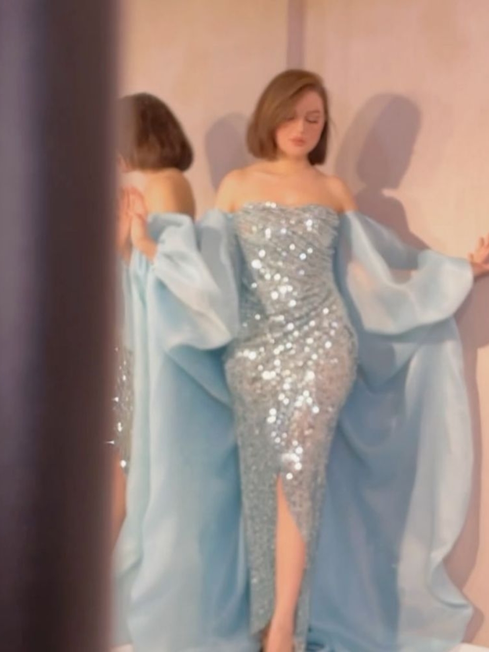 섹시한 연인 목 2 조각 이브닝 드레스 반짝 이는 전면 - Women Formal Wear On Sale 리뷰 및 가격