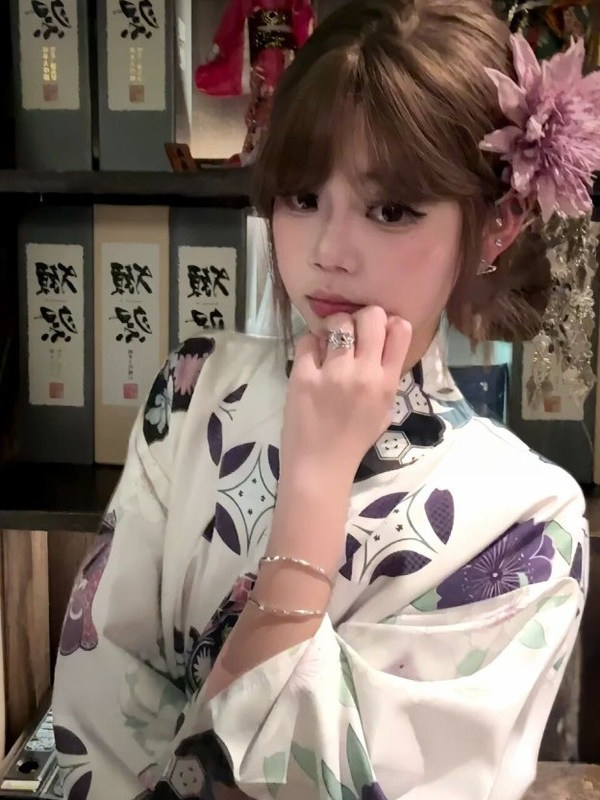 여성용 전통 보라색 기모노 목욕 가운, 사진 스튜디오, - Women'S Formal Traditional Wear 리뷰 및 가격