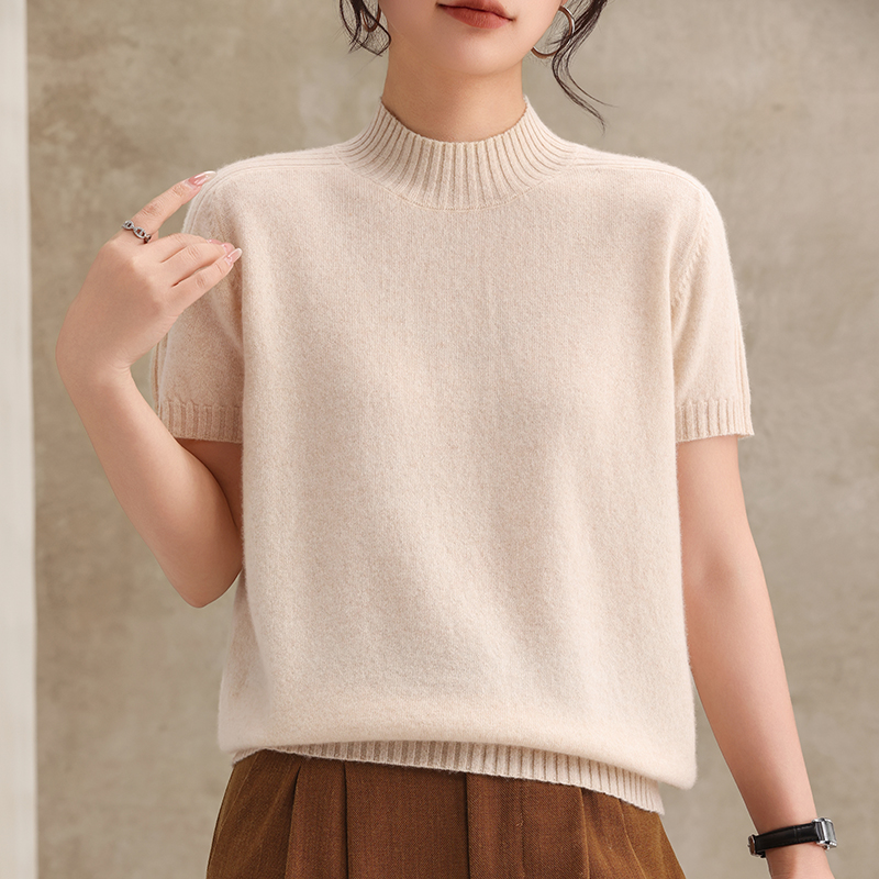 캐시미어 혼방 니트 반팔 스웨터 티셔츠 새로운 봄 여름 - Cashmere Sweater Formal 리뷰 및 가격