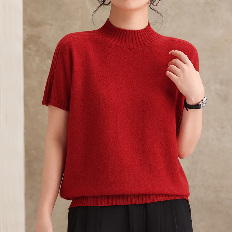 캐시미어 혼방 니트 반팔 스웨터 티셔츠 새로운 봄 여름 - Cashmere Sweater Formal 리뷰 및 가격
